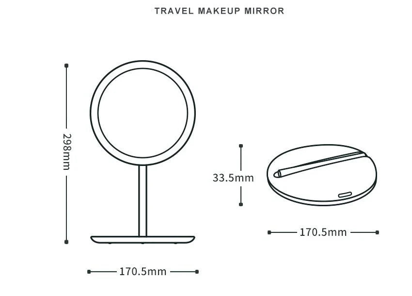 LED Folding Mirror Make-up Mirror