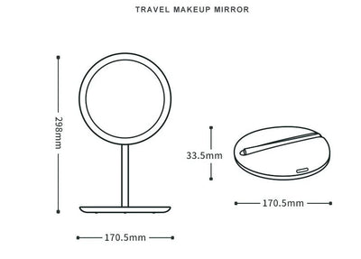 LED Folding Mirror Make-up Mirror