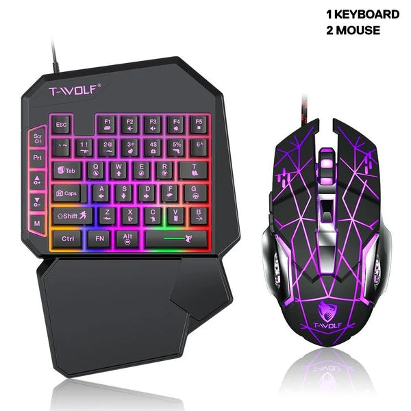 Lei Lang TF900 Single Hand Mouse Keyboard Suit.