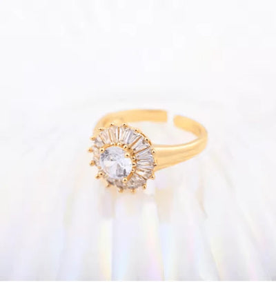 Zircon Diamond Ring